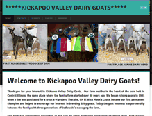 Tablet Screenshot of kickapoovalleydairygoats.com
